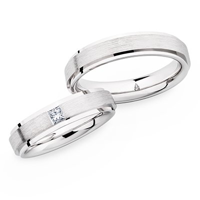 241180 結婚指輪 シンプル 個性派 ストレート 幅広 ホワイトゴールド