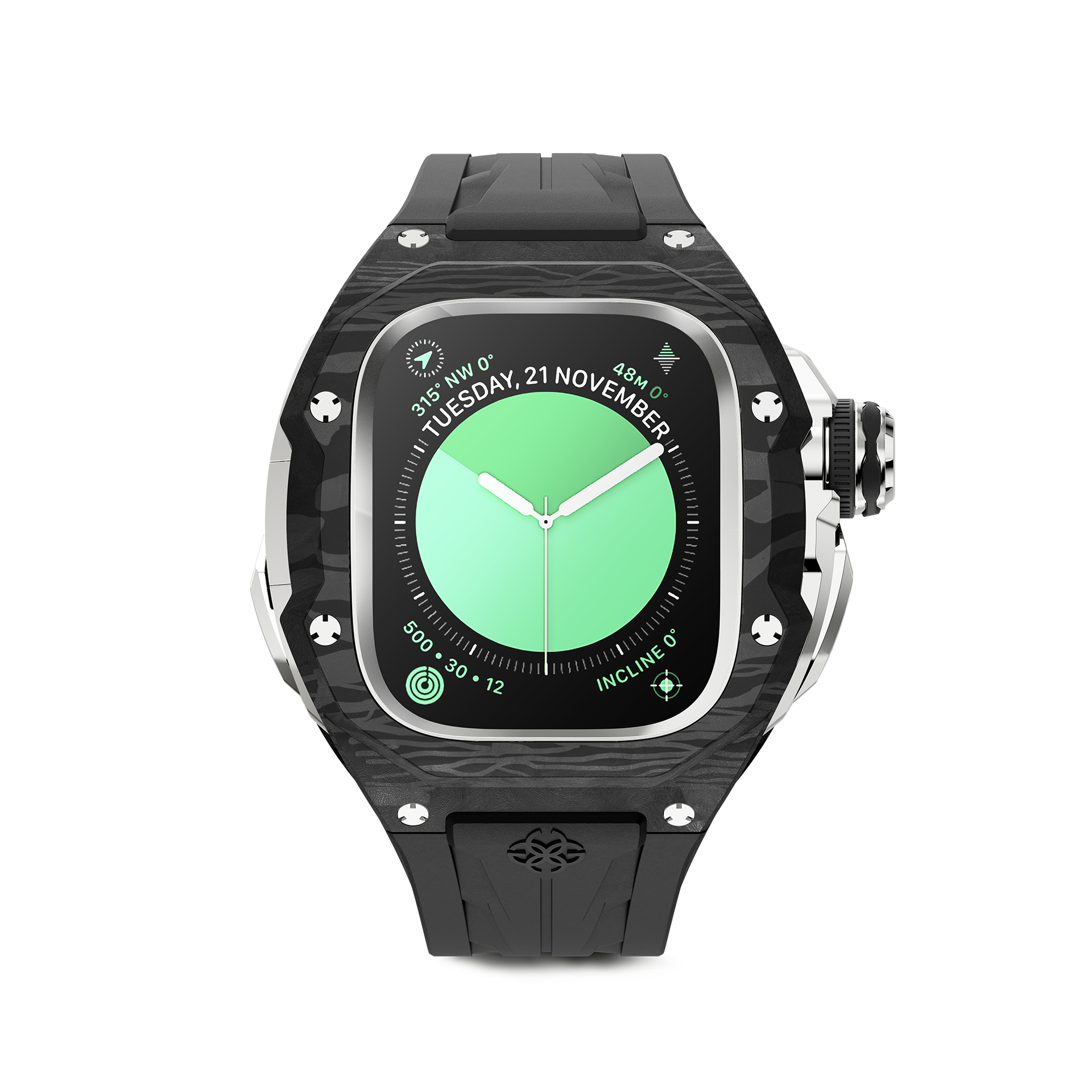 Apple Watch Case – RSCⅢ49 – SILVER CARBON