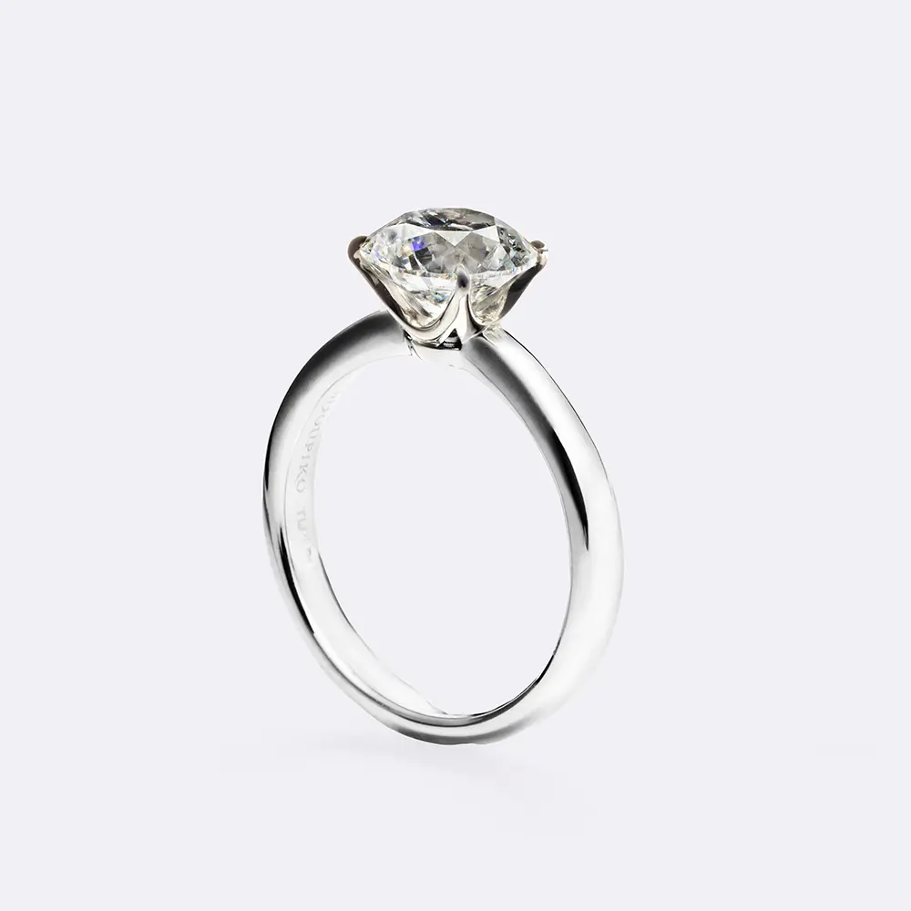 鷹爪】1.00ct F VS2 3EX Pt950 ダイヤモンドリング | 結婚指輪