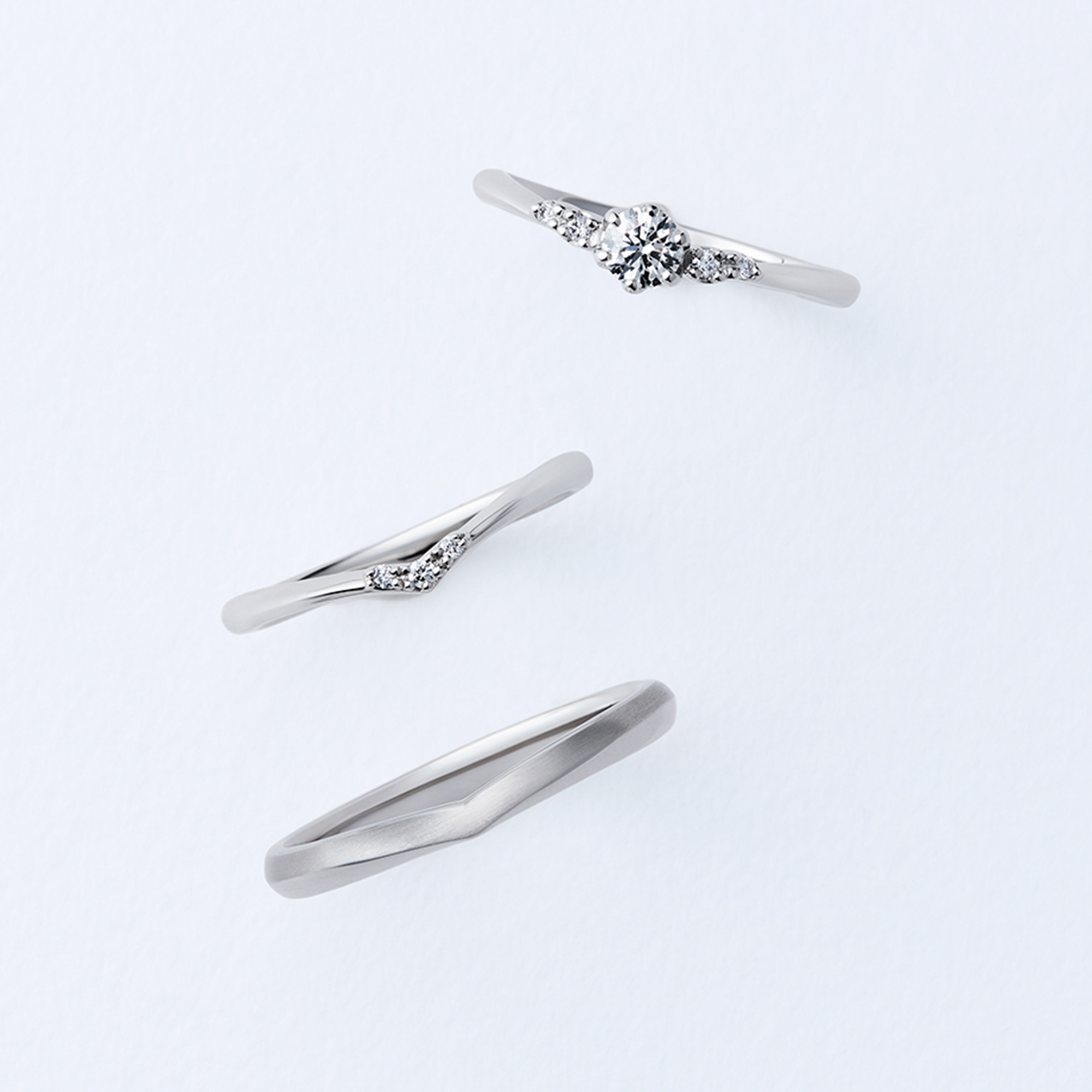 プラチナのセットリングの商品デザイン一覧 | 結婚指輪・婚約指輪商品