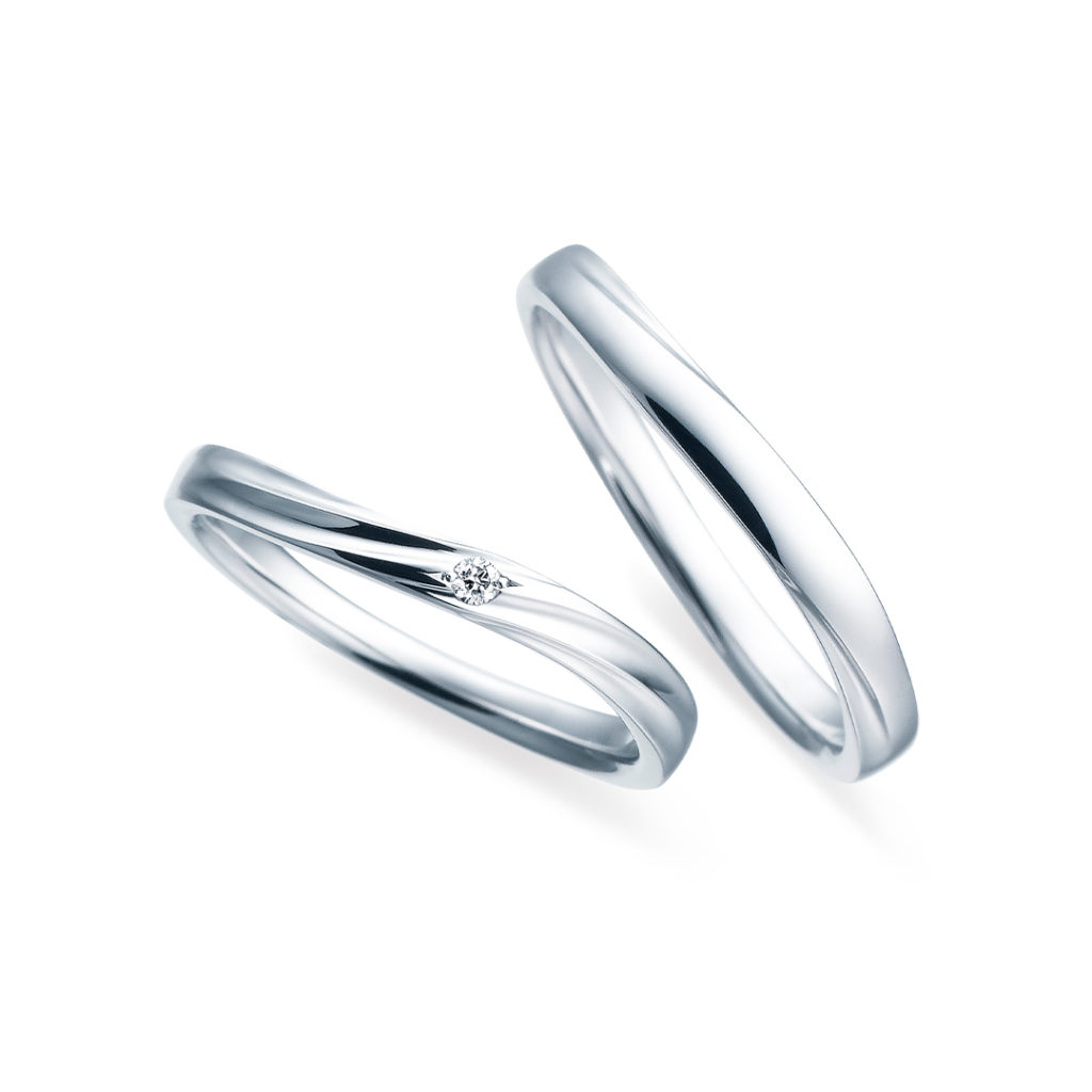FineDay-ファインデイ- 結婚指輪 シンプル S字(ウェーブ) プラチナ