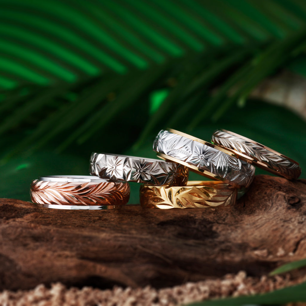 HEART ISLAND 結婚指輪 個性派 ストレート 幅広 プラチナ イエローゴールド ピンクゴールド コンビ