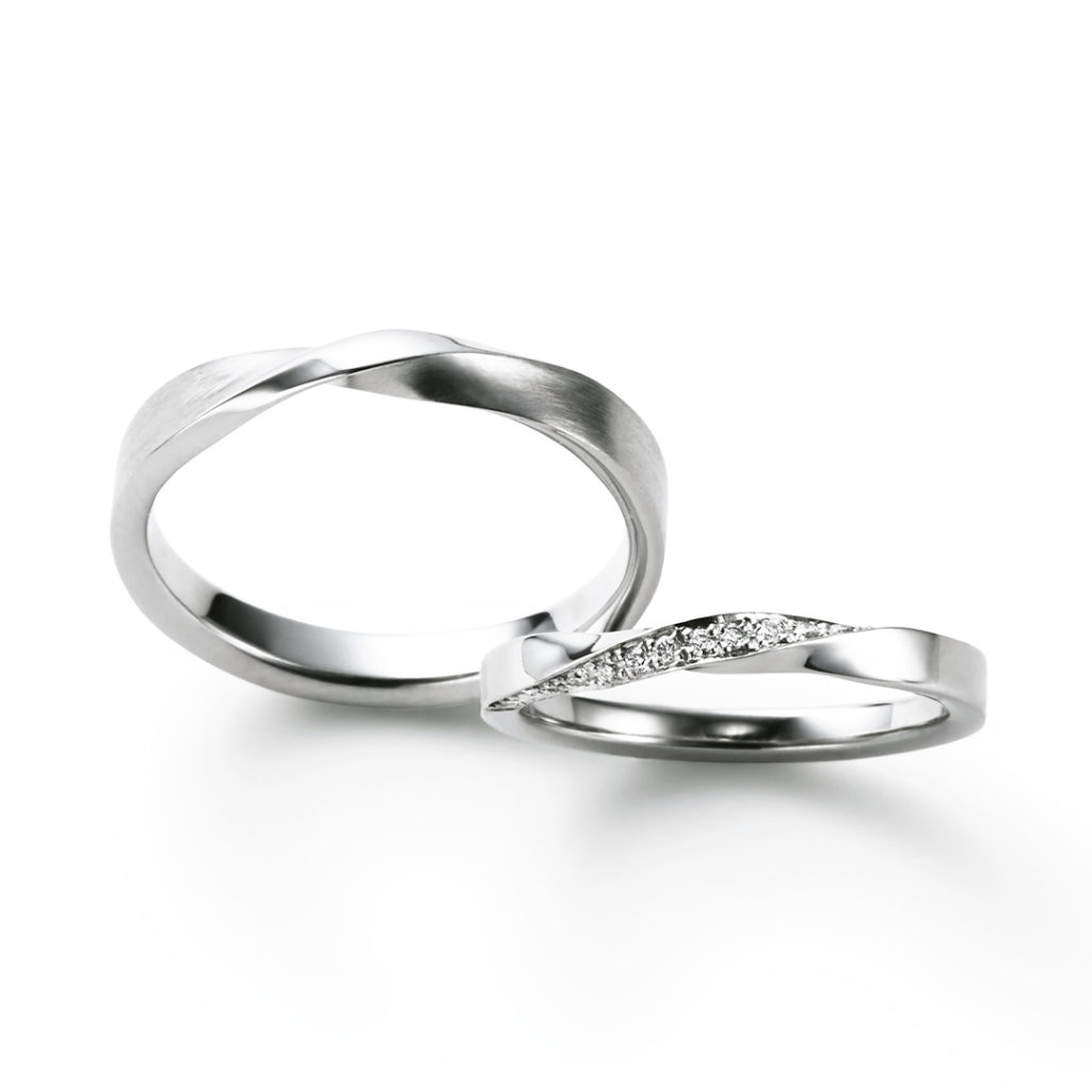 KOYORI 結婚指輪 シンプル エレガント 個性派 S字(ウェーブ) プラチナ
