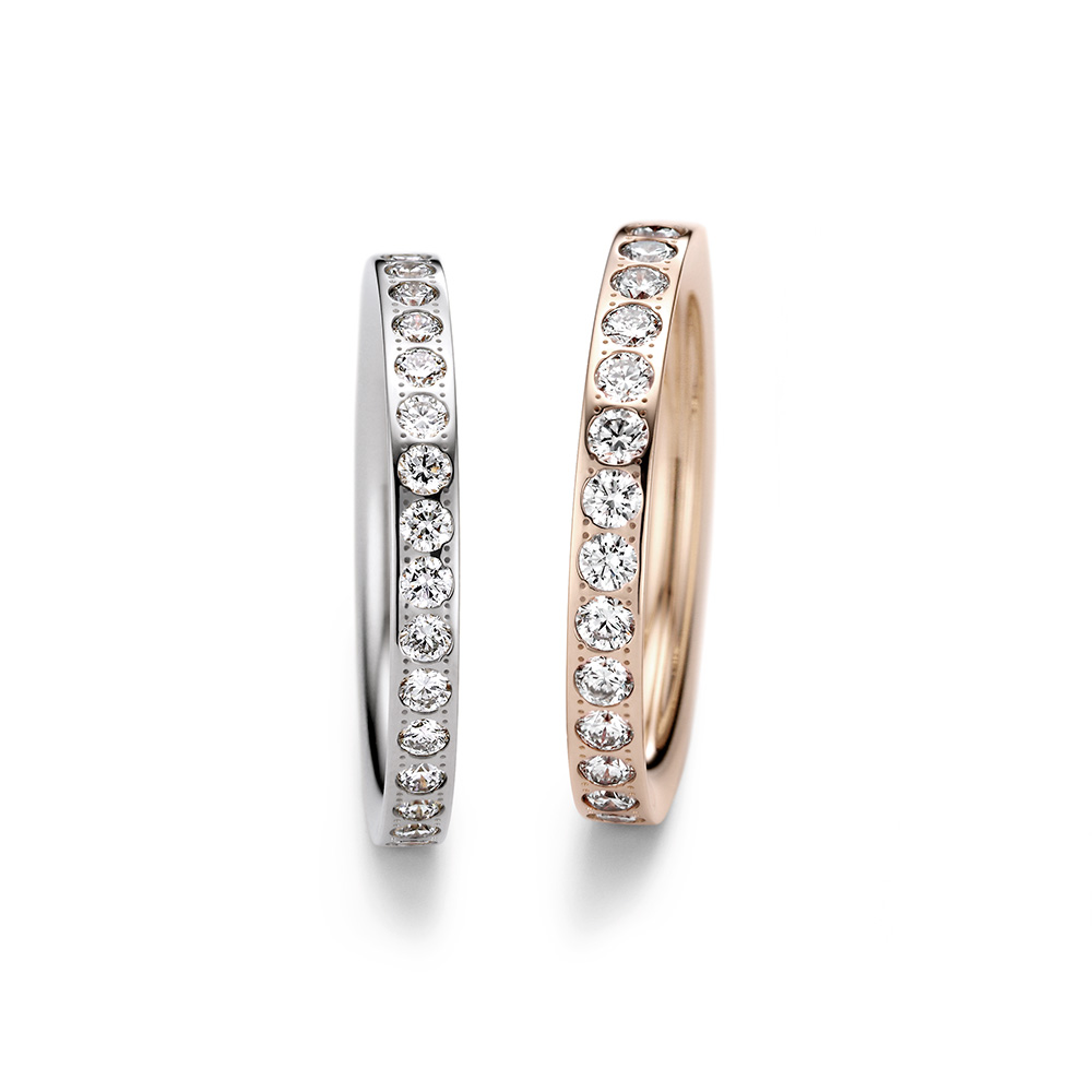 ピンクゴールドの結婚指輪 マリッジリング ブランド多数のビジュピコブライダル