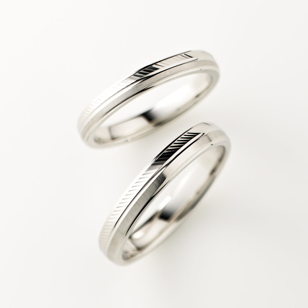 REYON 結婚指輪 シンプル アンティーク 個性派 ストレート プラチナ