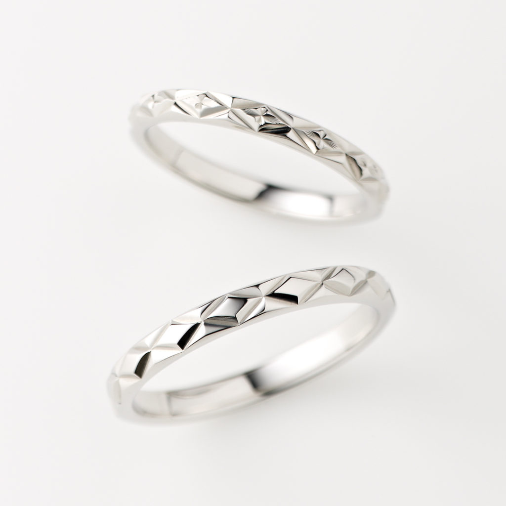REYON 結婚指輪 シンプル アンティーク 個性派 ストレート パラジウム