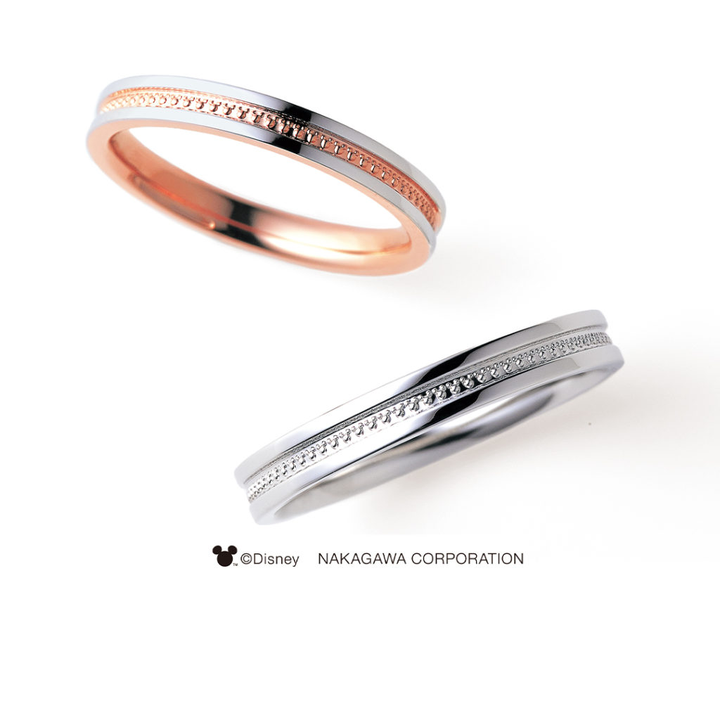 RINGS 結婚指輪 シンプル アンティーク 個性派 ストレート プラチナ ピンクゴールド コンビ