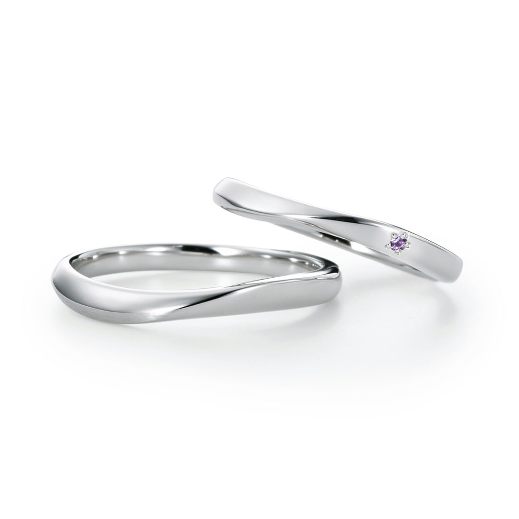 SAKURA 結婚指輪 シンプル キュート S字(ウェーブ) プラチナ