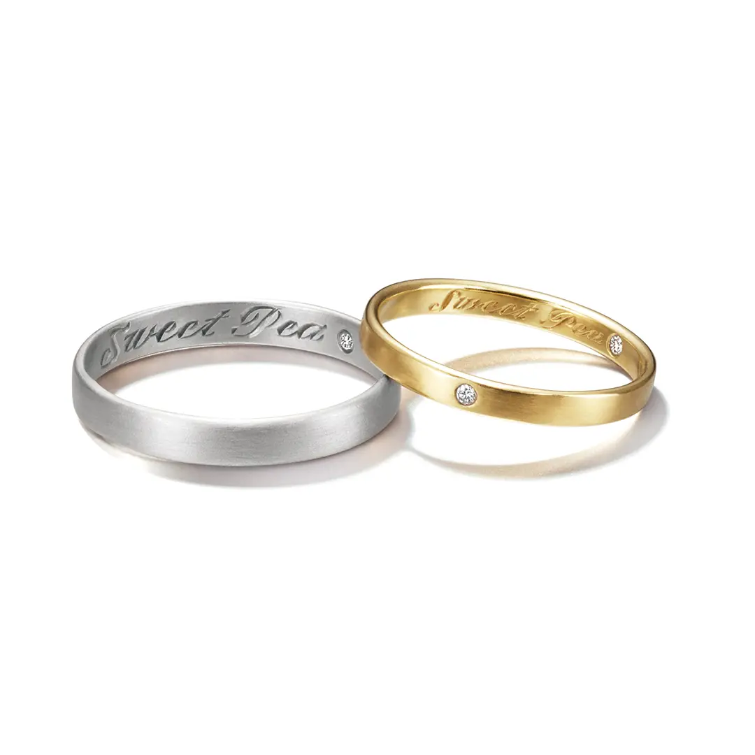 Sweet Pea Satin Ringの結婚指輪 | ビジュピコ