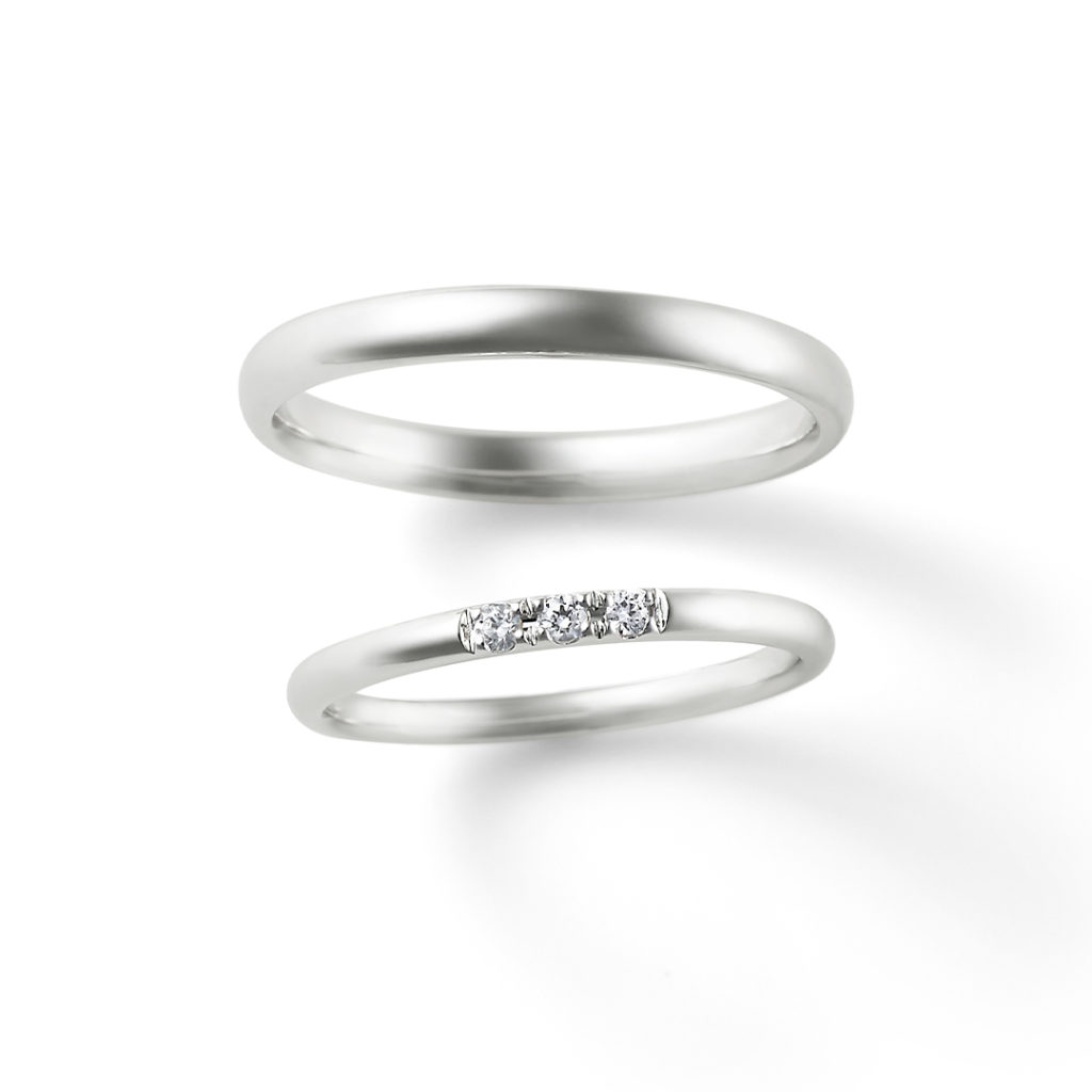 White heaven 結婚指輪 シンプル エレガント ストレート プラチナ