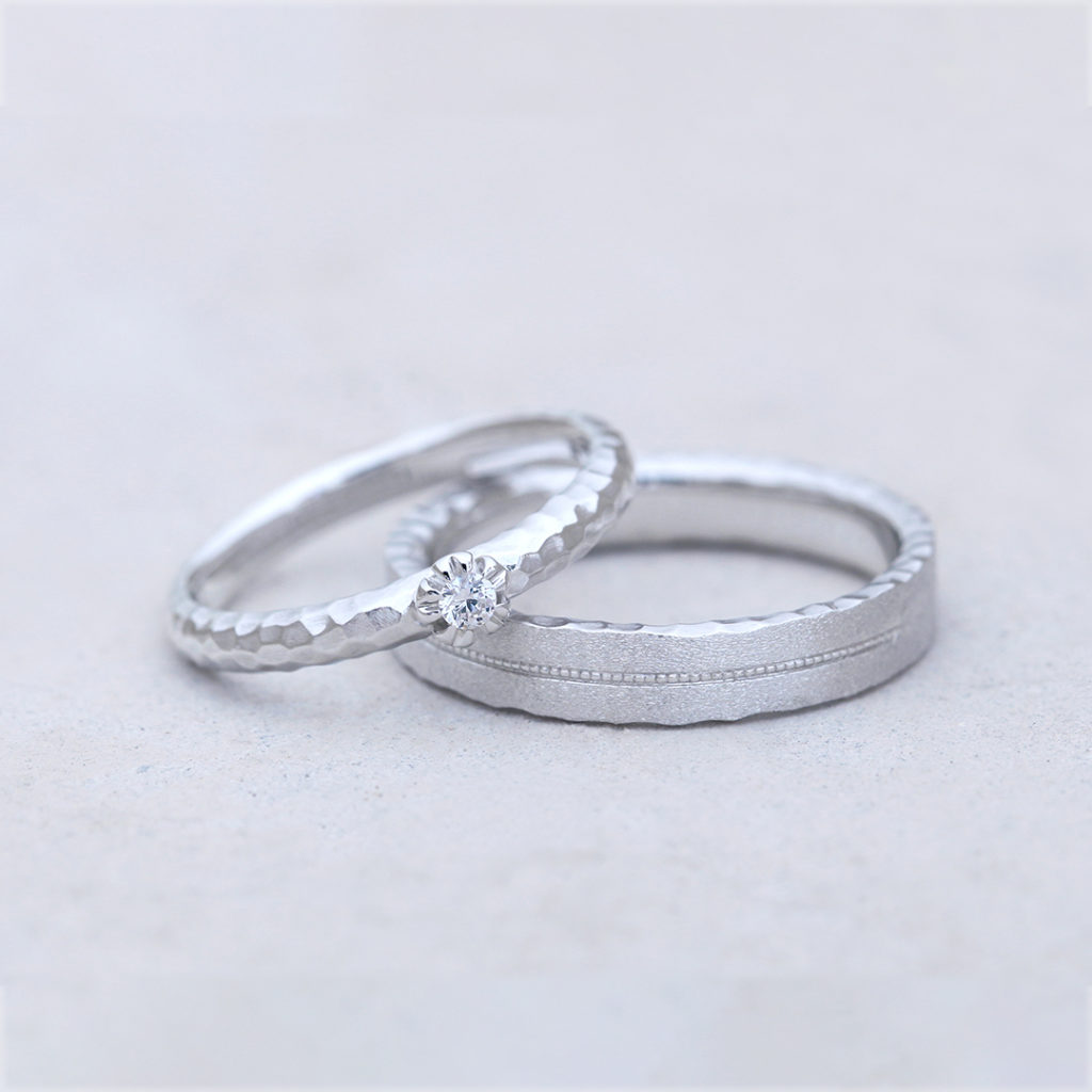 SAKURA 結婚指輪 個性派 ストレート プラチナ