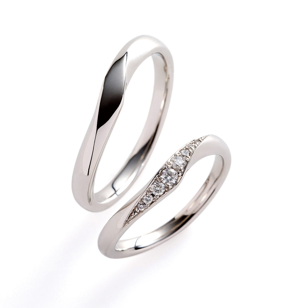 breeze 結婚指輪 シンプル S字(ウェーブ) プラチナ