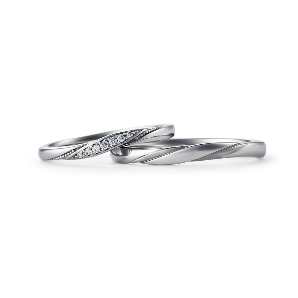 BROTO 結婚指輪 シンプル キュート S字(ウェーブ) プラチナ