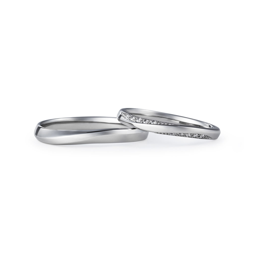 ENCONTRO 結婚指輪 シンプル キュート S字(ウェーブ) プラチナ