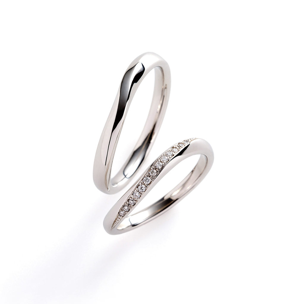 flow 結婚指輪 シンプル S字(ウェーブ) プラチナ