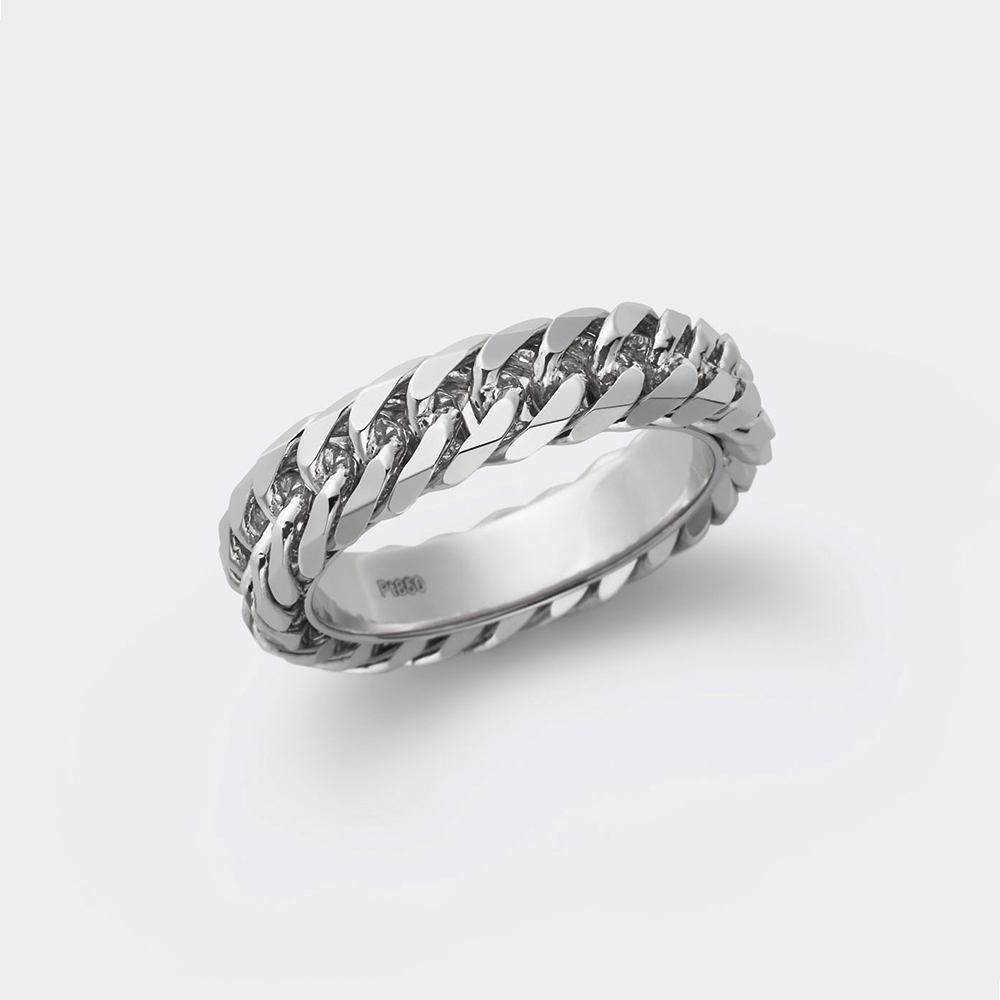 喜平リング 結婚指輪 個性派 ストレート 幅広 プラチナ