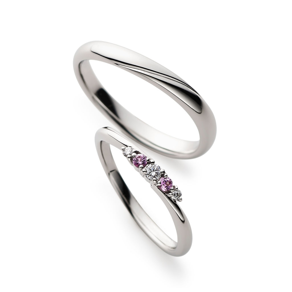 Passion 結婚指輪 シンプル キュート S字(ウェーブ) プラチナ