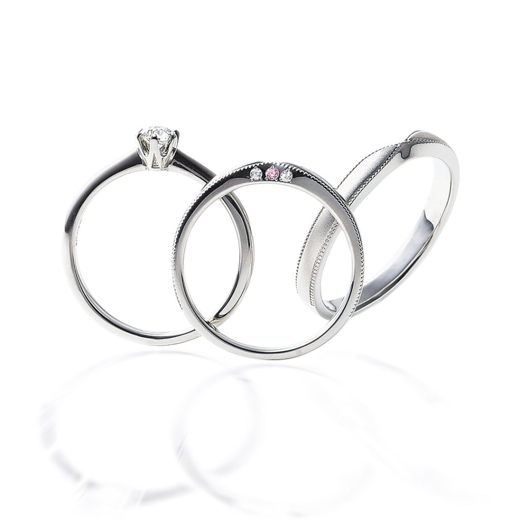 priēre-プリエール- 結婚指輪 セットリング キュート ストレート プラチナ