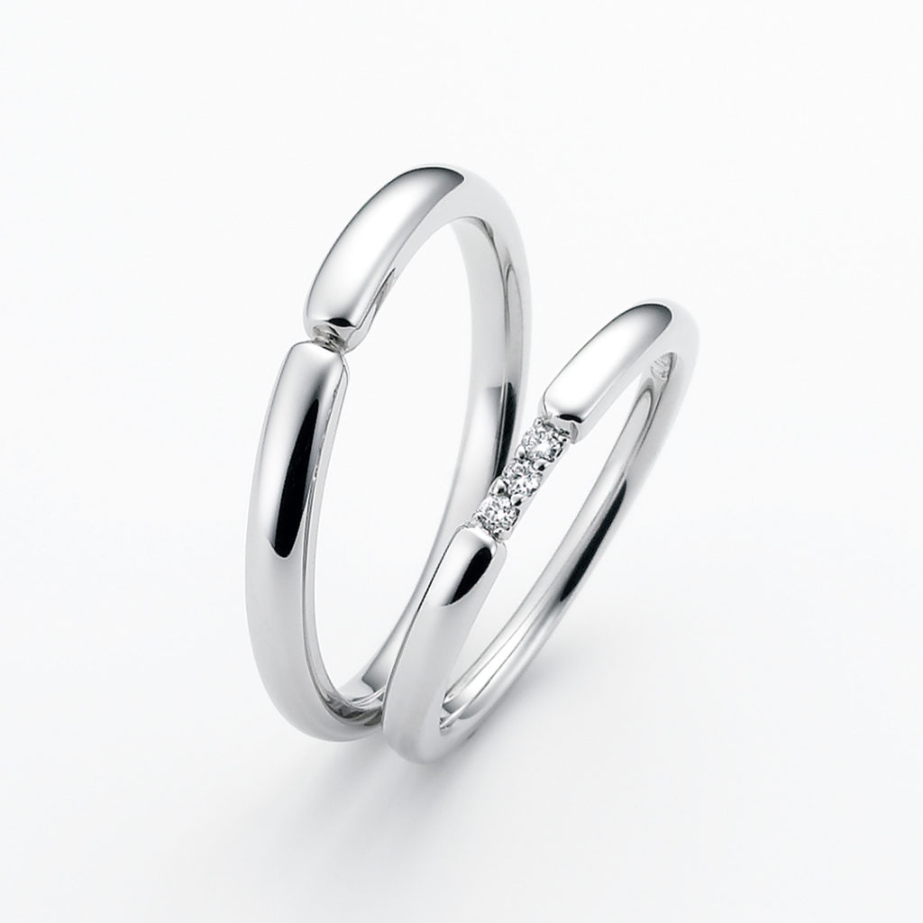 recontre-ラコントル- 結婚指輪 シンプル ストレート パラジウム